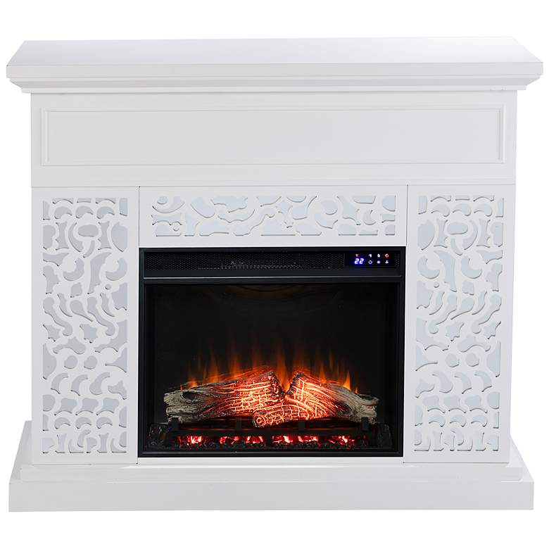 Image 5 Wansford White Wood Electric Fireplace more views