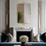 4_Wanstead Park Gold 26" x 40" Rectangular Wall Mirror more views
