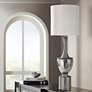 Ward 54 1/2" Smoked Glass and Matte Pewter Metal Table Lamp