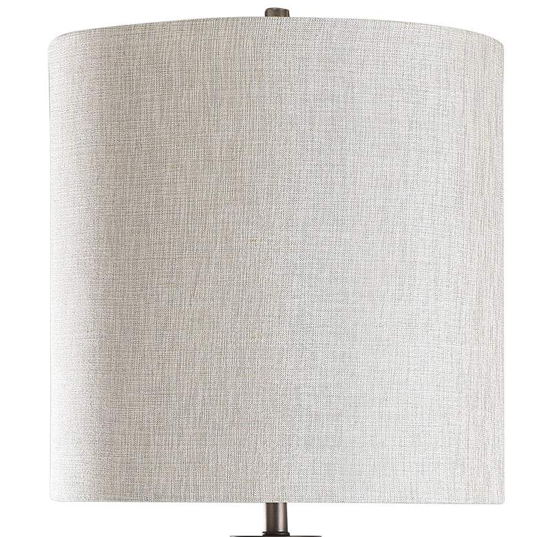 Image 4 Ward 54 1/2" Smoked Glass and Matte Pewter Metal Table Lamp more views