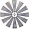 Ward Gray 48" Round Metal Windmill Wall Clock