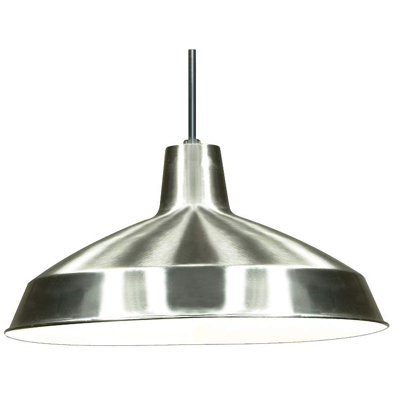 Image 2 Warehouse 16" Wide Brushed Nickel Pendant Light