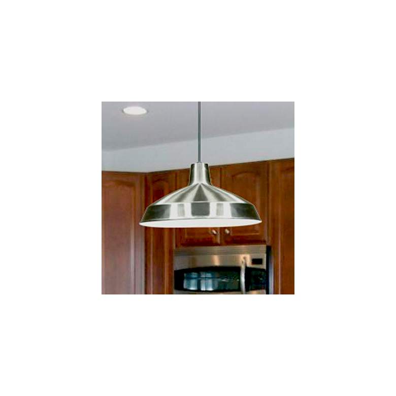 Image 1 Warehouse 16" Wide Brushed Nickel Pendant Light