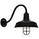 Warehouse 16"H Frosted Glass Gooseneck Outdoor Wall Light
