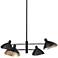 Warhol 34 1/2" Wide Matte Black 4-Light Chandelier