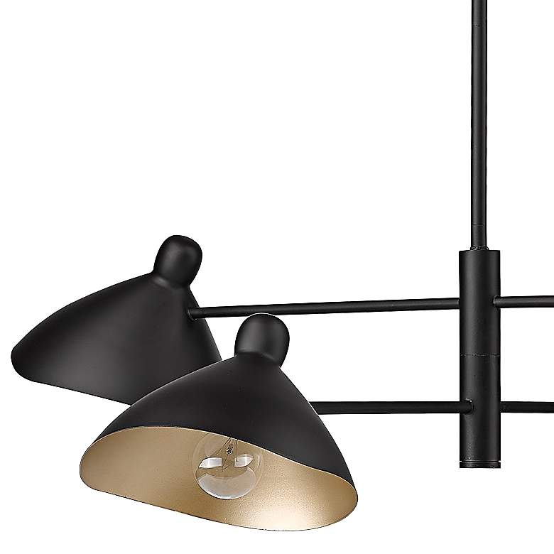 Image 2 Warhol 34 1/2" Wide Matte Black 4-Light Chandelier more views