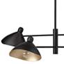 2_Warhol 34 1/2" Wide Matte Black 4-Light Chandelier more views