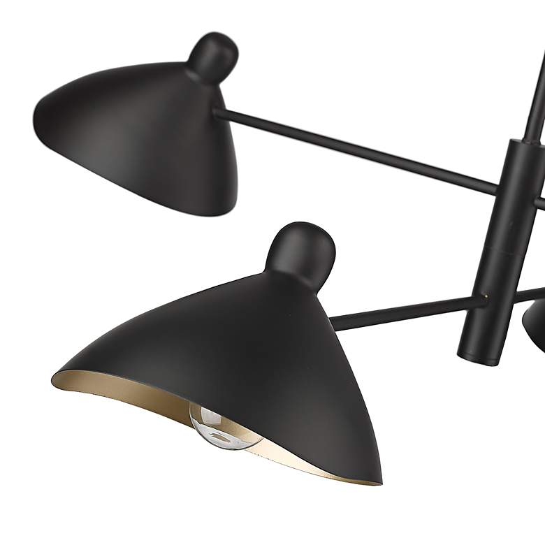 Image 3 Warhol 34 1/2" Wide Matte Black 4-Light Chandelier more views