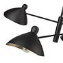 3_Warhol 34 1/2" Wide Matte Black 4-Light Chandelier more views