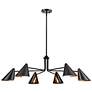 1_Warhol 41" Wide Matte Black 6-Light Chandelier