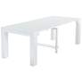 4_Warhol Modern Distressed White 4-Leaf Extension Dining Table