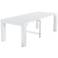 Warhol Modern Distressed White 4-Leaf Extension Dining Table