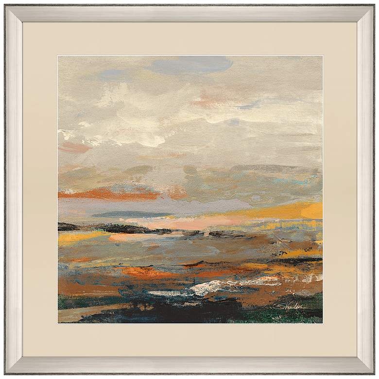 Image 1 Warm Bay I 36 inch Square Giclee Framed Wall Art