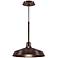 Warm Bronze 15" Wide Industrial Pendant Light