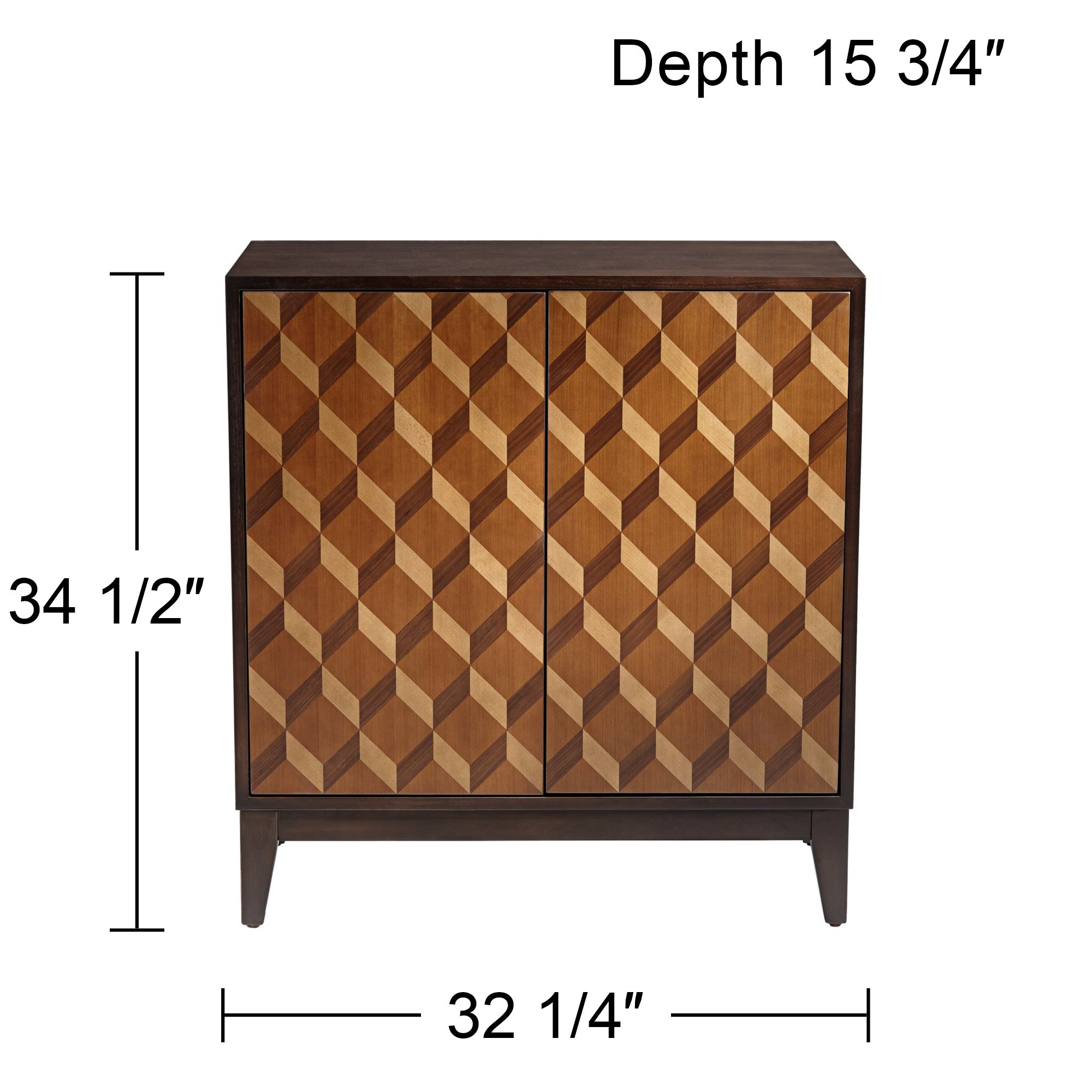 Warner 2-Door Wood Modern Accent Chest in scene