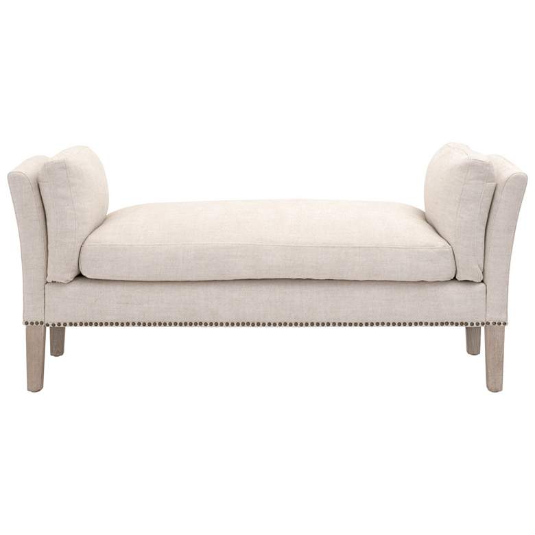 Image 1 Warner Bench, Performance Bisque French Linen, Natural Gray Ash