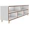 Warren 70 3/4" Wide Matte White and Oak 5-Shelf TV Stand