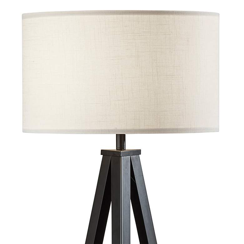 Image 3 Warren Black Metal Shelf Tripod Floor Lamp more views
