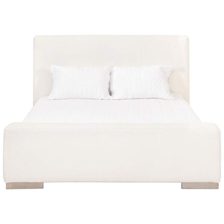 Image 1 Warren Cal King Bed, Performance Boucle Snow, Natural Gray Oak