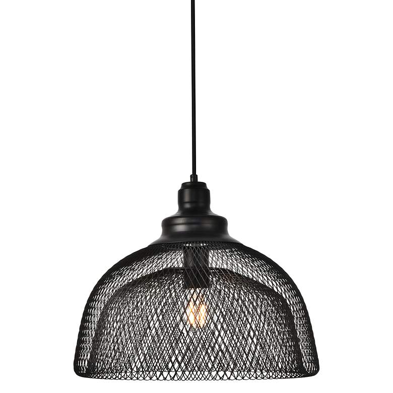Image 1 Warren Collection Pendant D13.5In H11In Lt:1 Black Finish