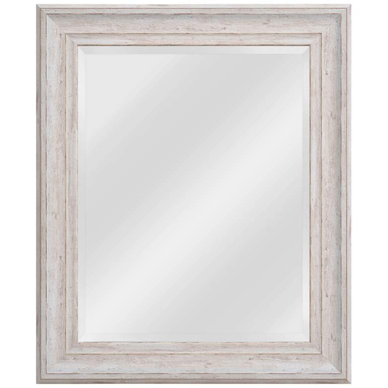 Image 1 Warren Distressed White 29 1/4 inch x 35 1/4 inch Wall Mirror