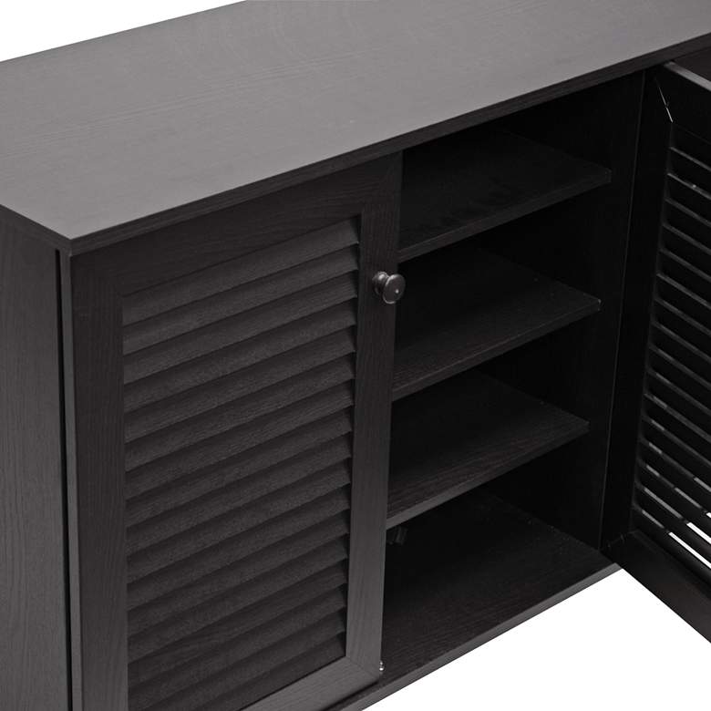 Image 3 Warren Espresso Shoe-Storage Wide 3-Door Cabinet more views