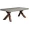 Warwick 78 3/4" Wide Gray Concrete Rectangular Dining Table