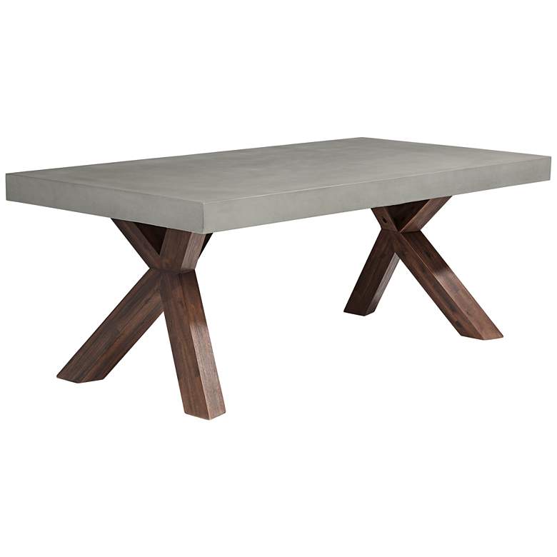 Image 3 Warwick 78 3/4" Wide Gray Concrete Rectangular Dining Table