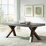 Warwick 78 3/4" Wide Gray Concrete Rectangular Dining Table in scene