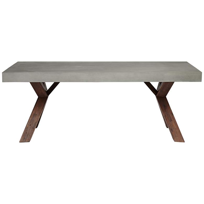 Image 5 Warwick 78 3/4 inch Wide Gray Concrete Rectangular Dining Table more views