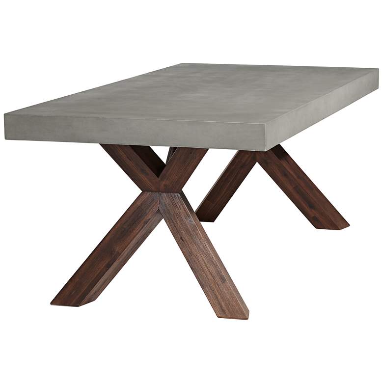 Warwick 78 3/4&quot; Wide Gray Concrete Rectangular Dining Table more views