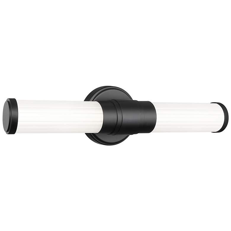 Image 1 Warwick by Z-Lite Matte Black 4 inch 1 Light Vanity