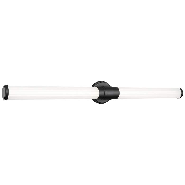 Image 1 Warwick by Z-Lite Matte Black 4 inch 1 Light Vanity