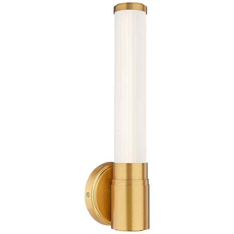 Image 1 Warwick by Z-Lite Modern Gold 4 inch 1 Light Wall Sconce
