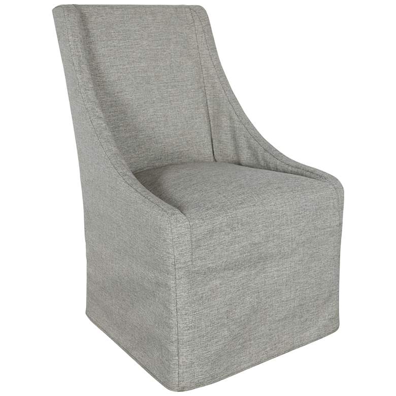 Image 1 Warwick Gray Fabric Rolling Dining Chair