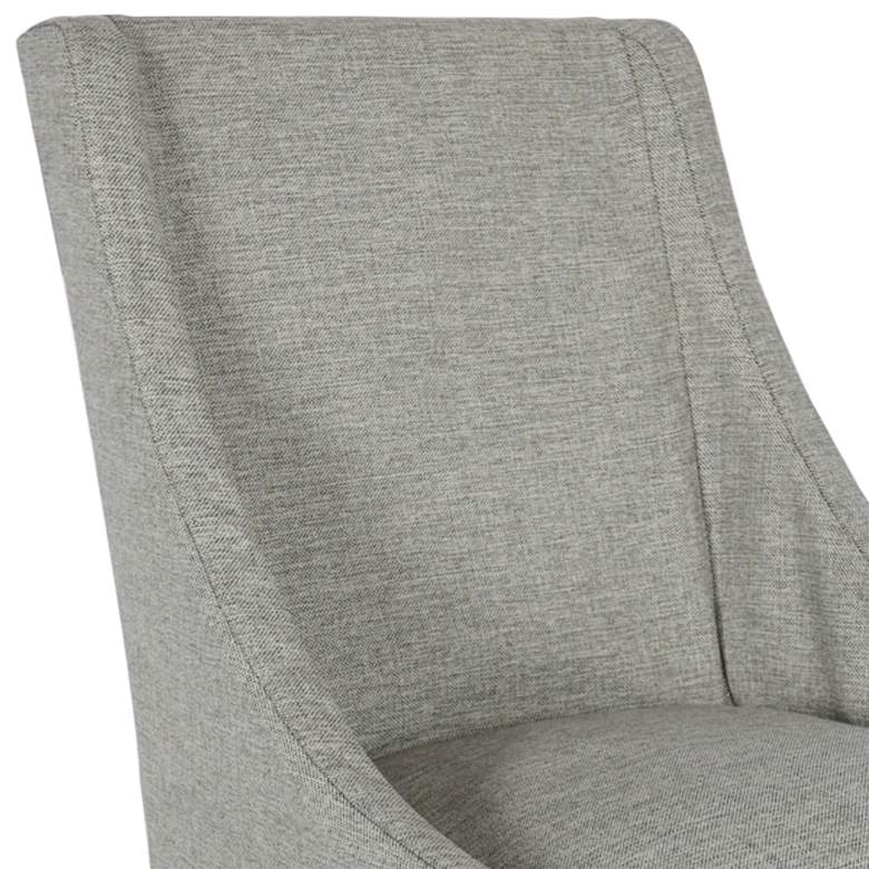 Warwick Gray Fabric Rolling Dining Chair more views