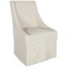 Warwick Oatmeal Fabric Rolling Dining Chair