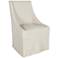 Warwick Oatmeal Fabric Rolling Dining Chair