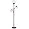 Warwick Tree Torchiere Floor Lamp with Gooseneck Side Lights and LED Bulbs