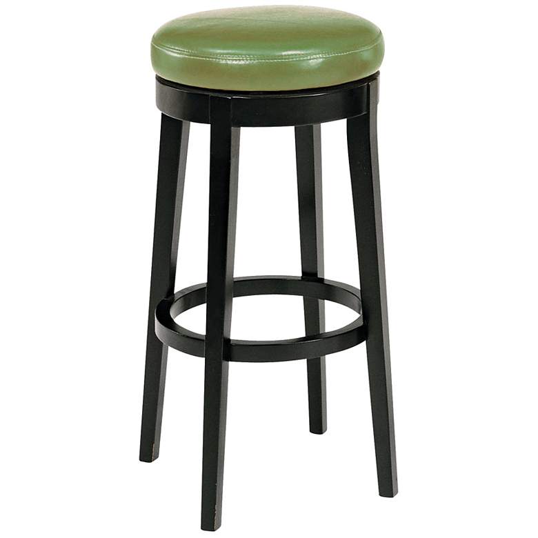 Image 1 Wasabi Green Faux Leather 30" High Swivel Bar Stool