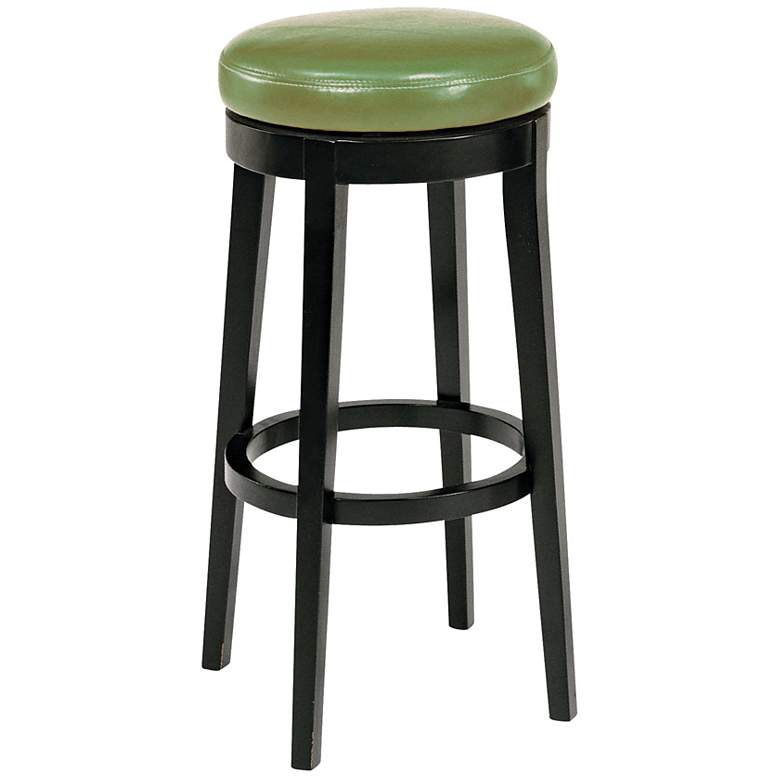 Image 1 Wasabi Green Faux Leather 30 inch High Swivel Bar Stool