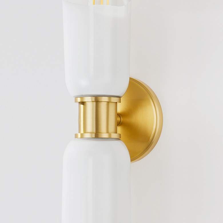Image 4 Wasson 21 3/4" High Aged Brass 2-Light Wall Sconce more views