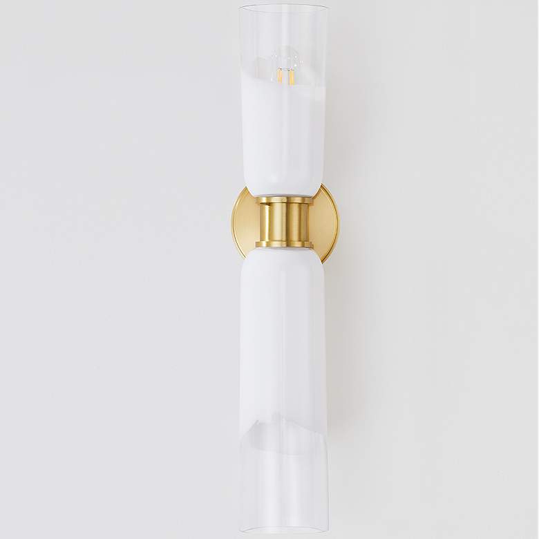 Image 5 Wasson 21 3/4" High Aged Brass 2-Light Wall Sconce more views