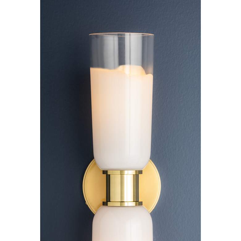 Image 7 Wasson 21 3/4" High Aged Brass 2-Light Wall Sconce more views