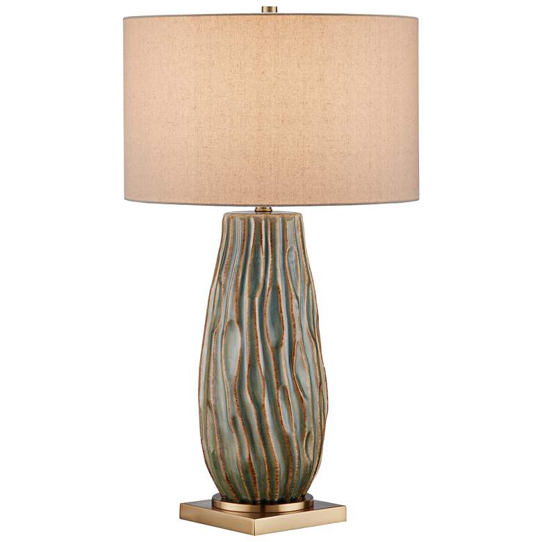 Image 1 Water-Borne Forest Reactive Ceramic Table Lamp