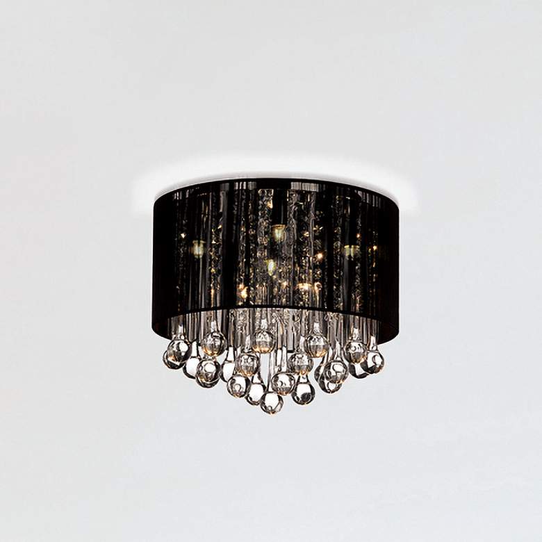Image 1 Water Drop 14" Wide Chrome Ceiling Light