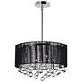 1_Water Drop 18" Wide Chrome and Black 6-Light Chandelier