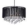 2_Water Drop 18" Wide Chrome and Black 6-Light Chandelier more views
