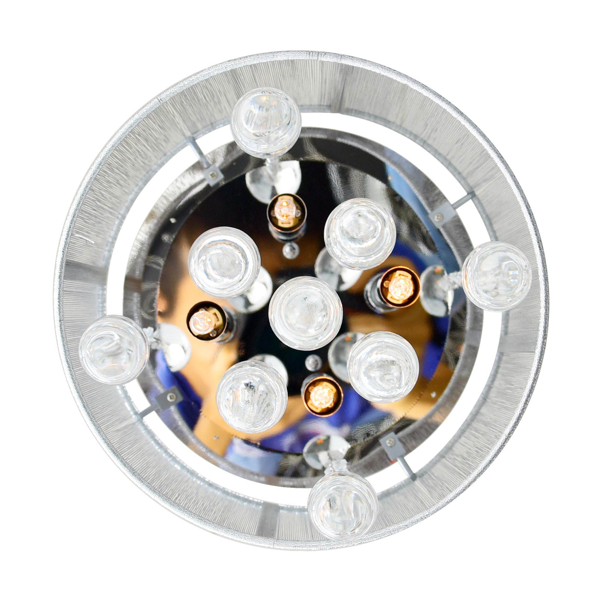 Image 3 Water Drop 4 Light Chrome Flush Mount With Silver Shade more views