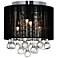Water Drop 4 Light Drum Shade Flush Mount With Chrome Finish